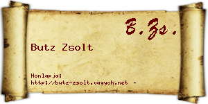 Butz Zsolt névjegykártya